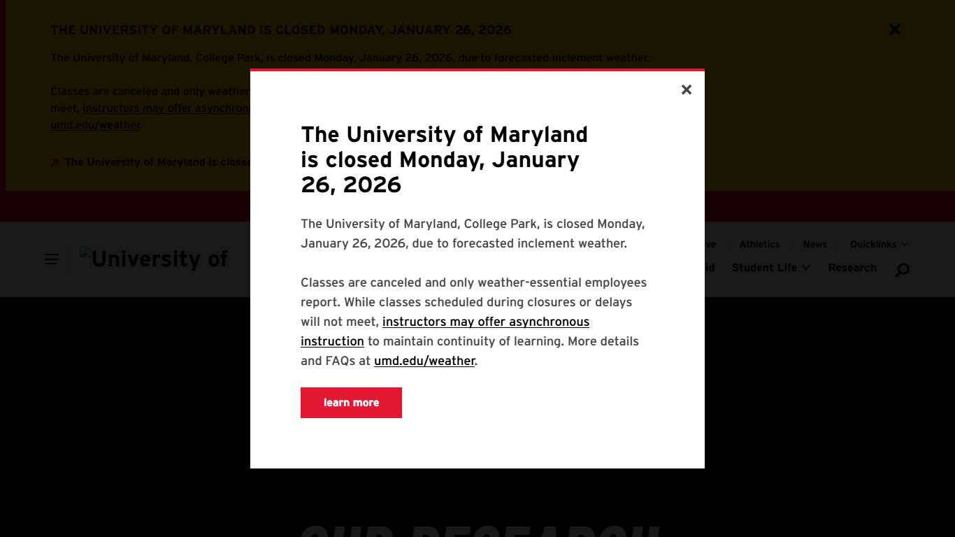 Our Research Changes Lives University of Maryland
